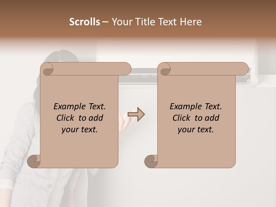 One Wallmount Caucasian PowerPoint Template