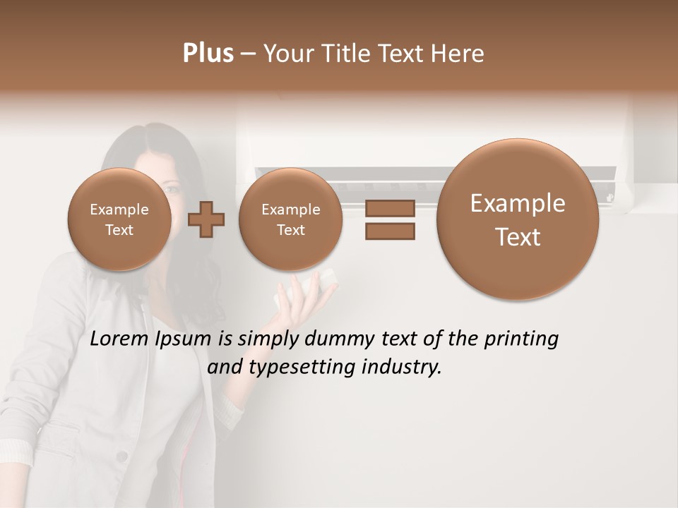 One Wallmount Caucasian PowerPoint Template