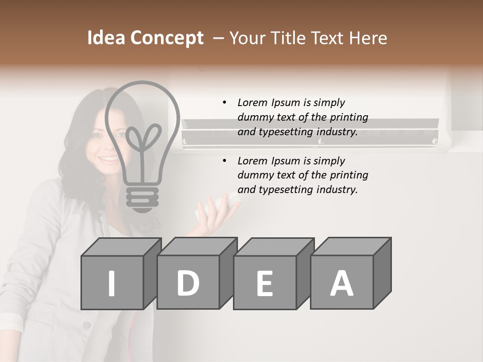 One Wallmount Caucasian PowerPoint Template