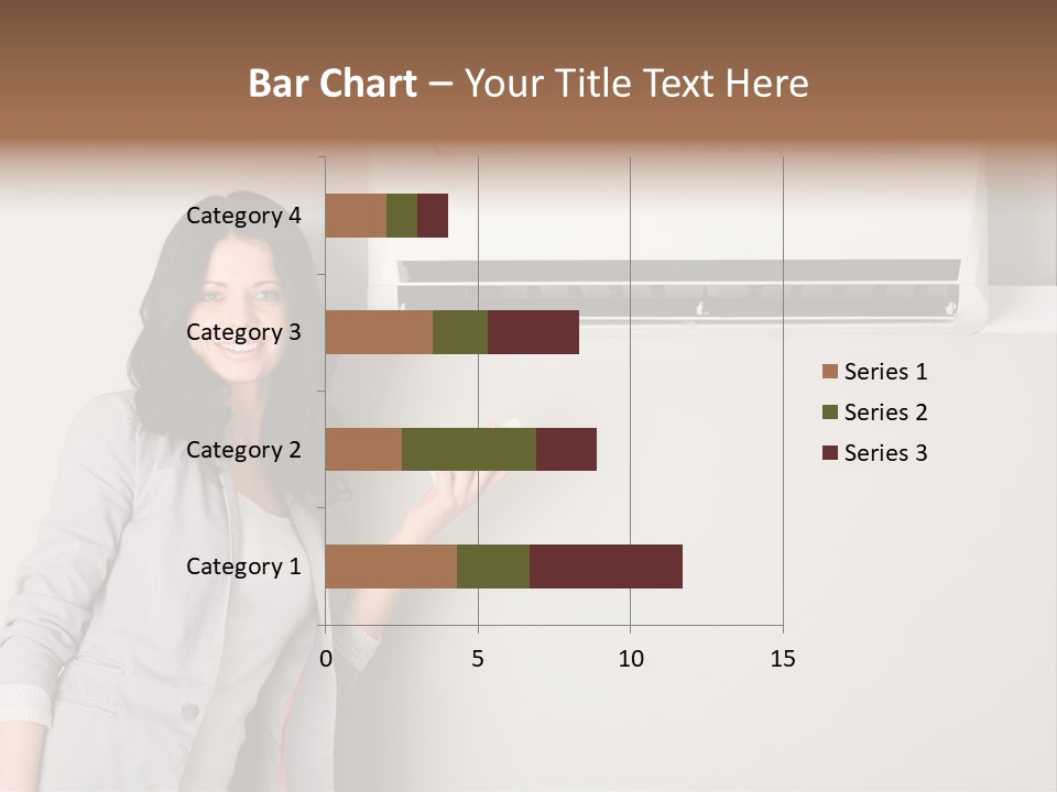 One Wallmount Caucasian PowerPoint Template