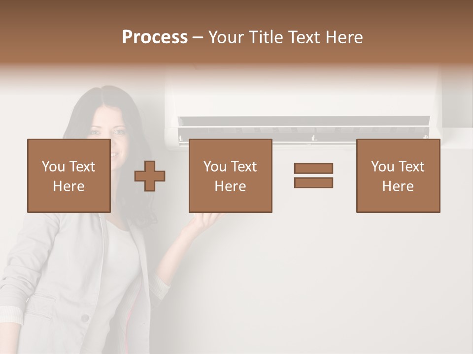One Wallmount Caucasian PowerPoint Template