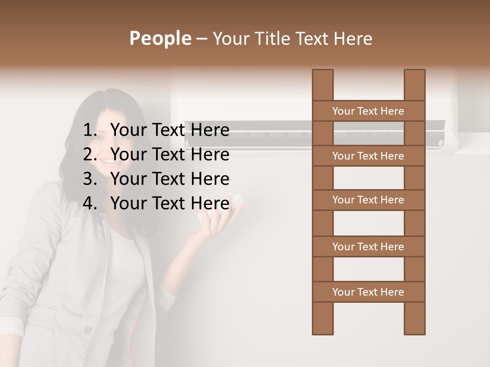 One Wallmount Caucasian PowerPoint Template