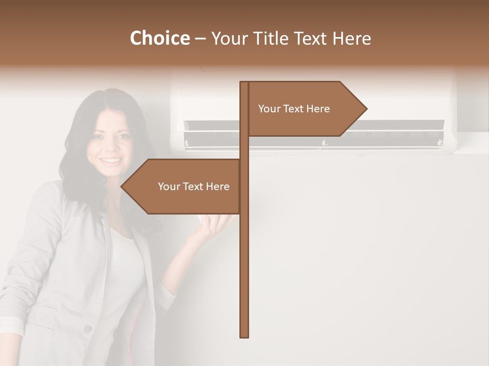 One Wallmount Caucasian PowerPoint Template