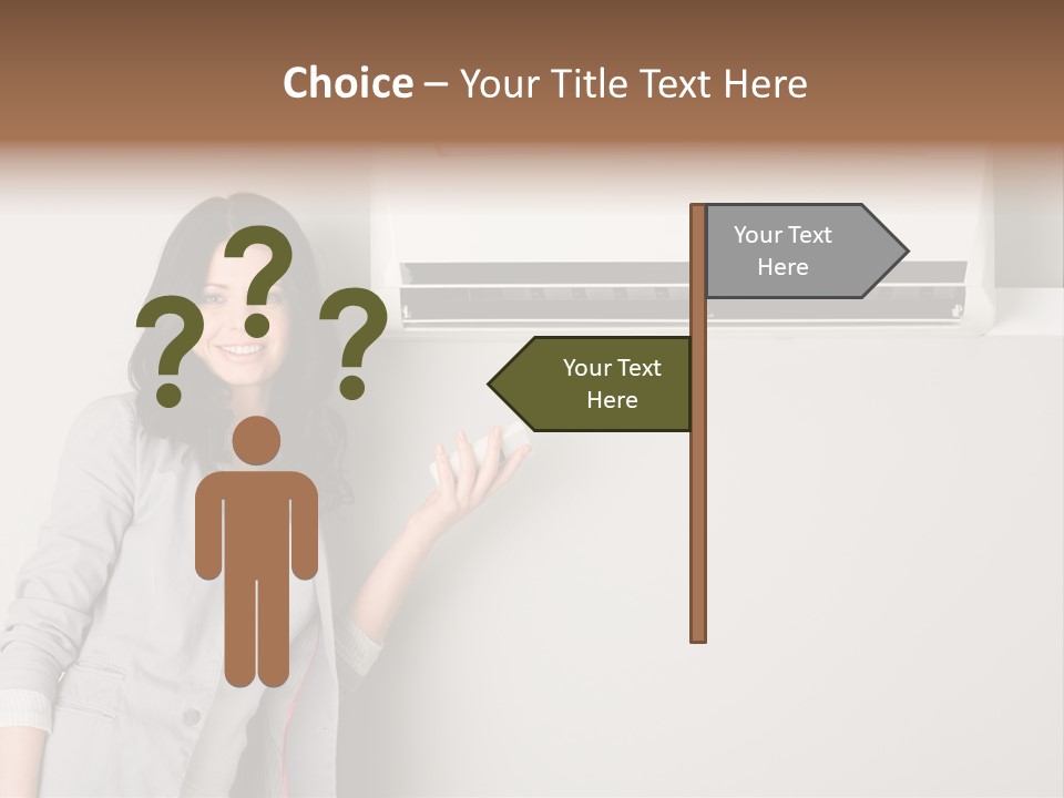 One Wallmount Caucasian PowerPoint Template