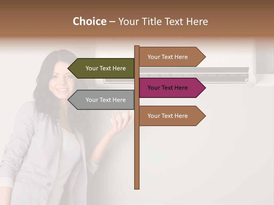 One Wallmount Caucasian PowerPoint Template