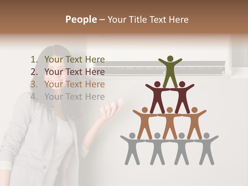 One Wallmount Caucasian PowerPoint Template