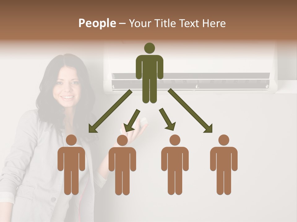 One Wallmount Caucasian PowerPoint Template