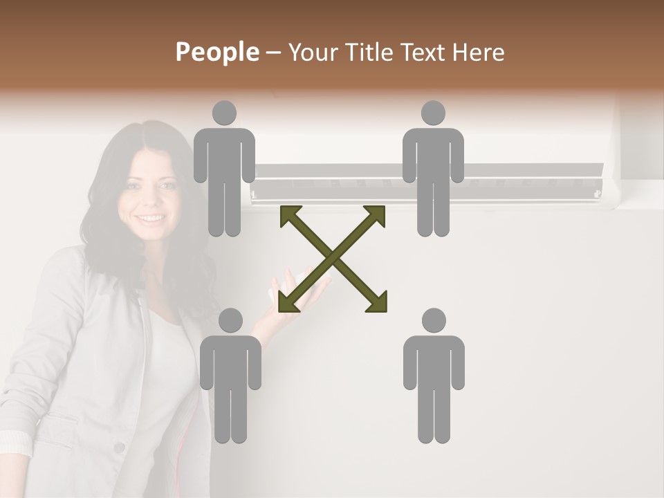 One Wallmount Caucasian PowerPoint Template