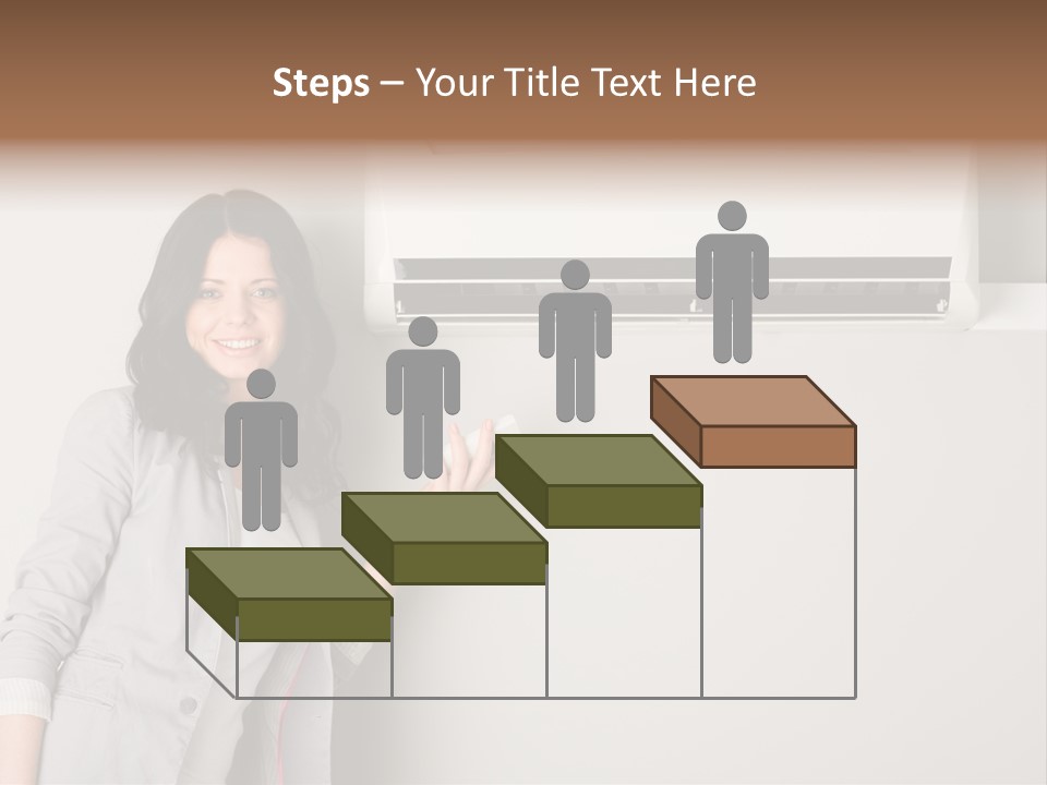 One Wallmount Caucasian PowerPoint Template