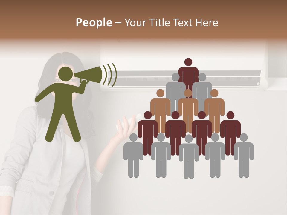 One Wallmount Caucasian PowerPoint Template