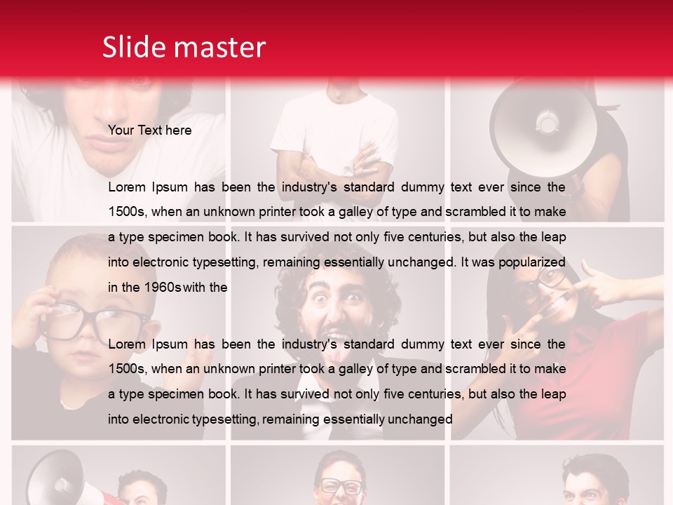 Mouth Female Grey PowerPoint Template