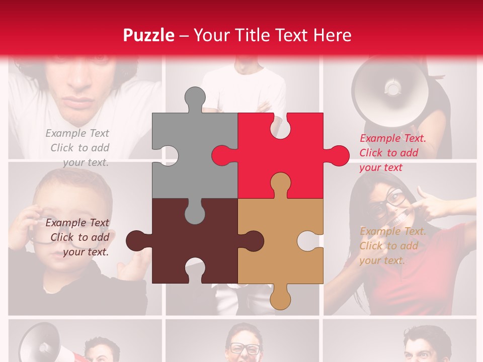 Mouth Female Grey PowerPoint Template