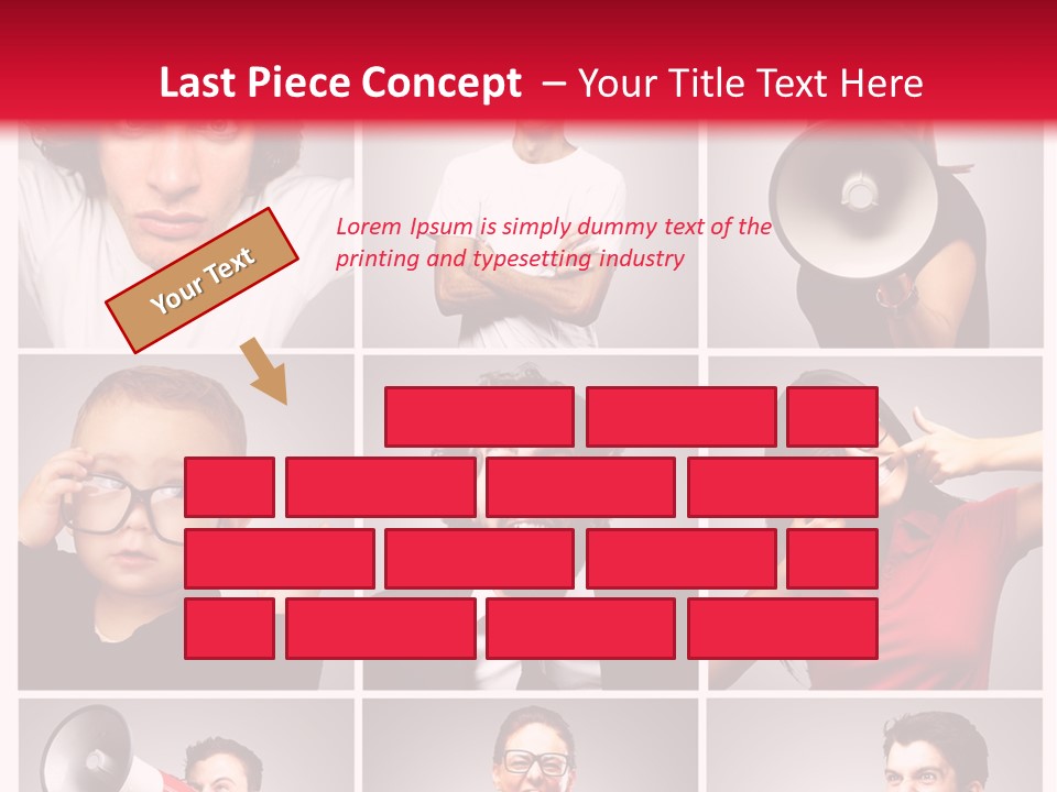 Mouth Female Grey PowerPoint Template