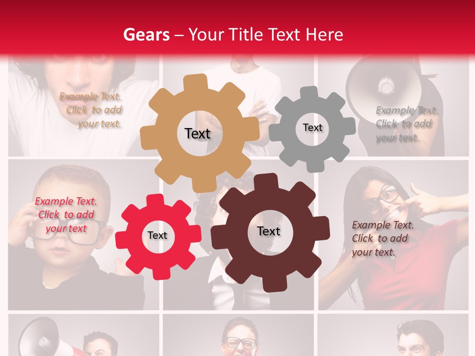 Mouth Female Grey PowerPoint Template