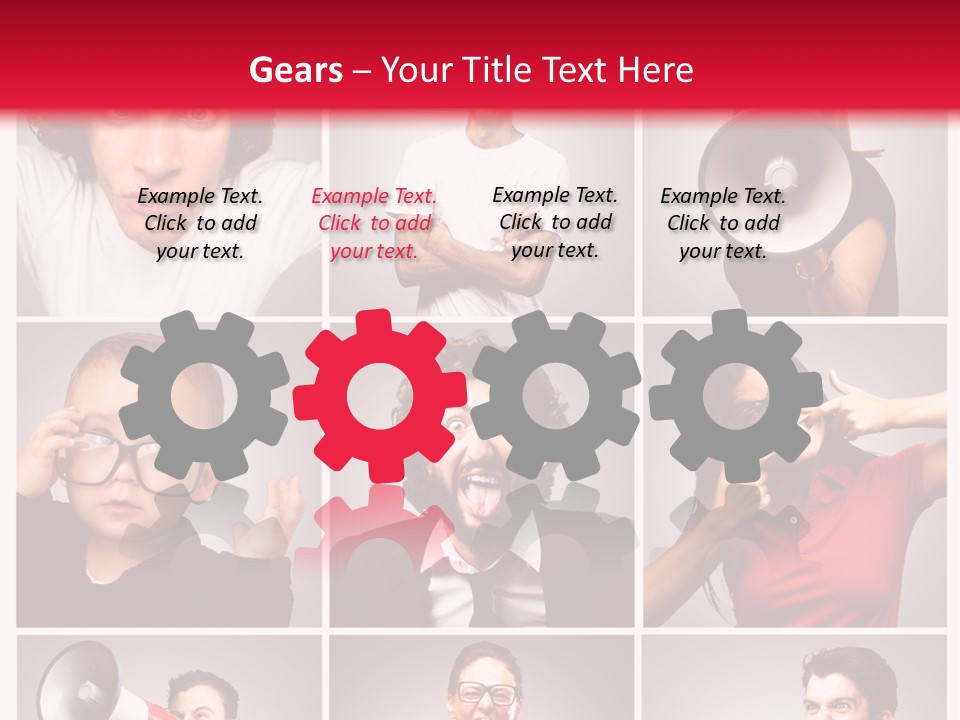 Mouth Female Grey PowerPoint Template