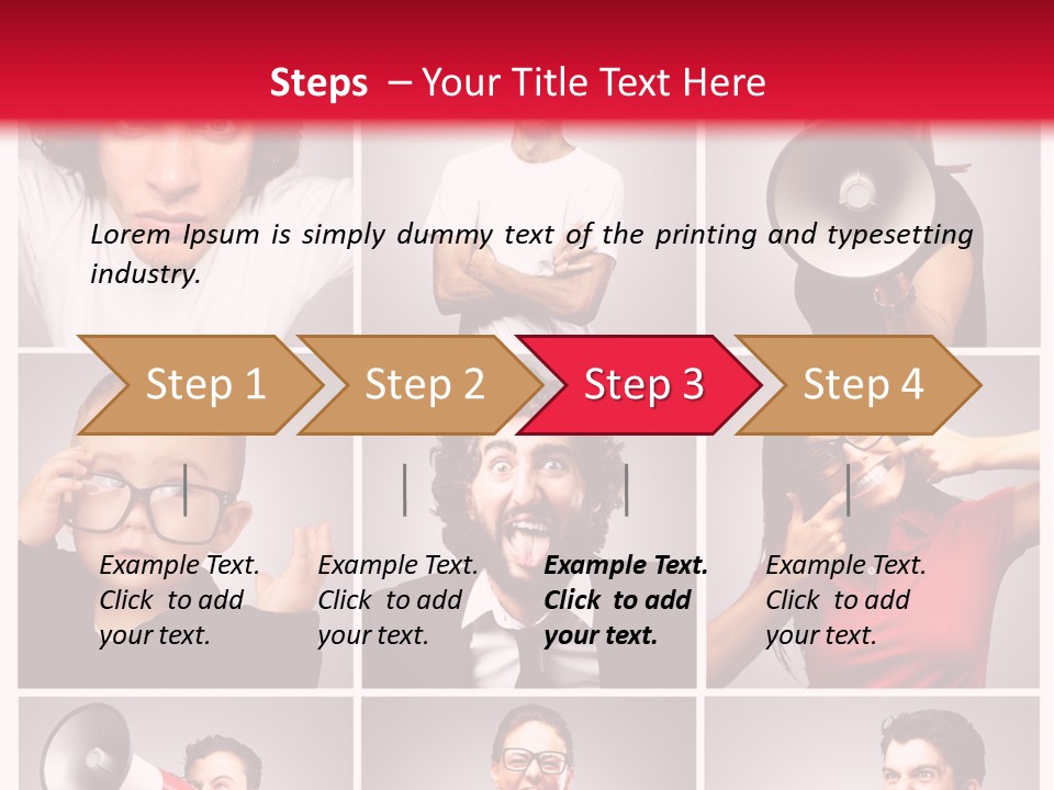 Mouth Female Grey PowerPoint Template