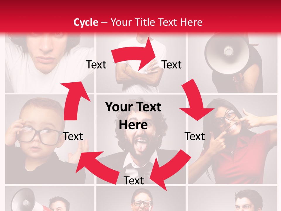 Mouth Female Grey PowerPoint Template