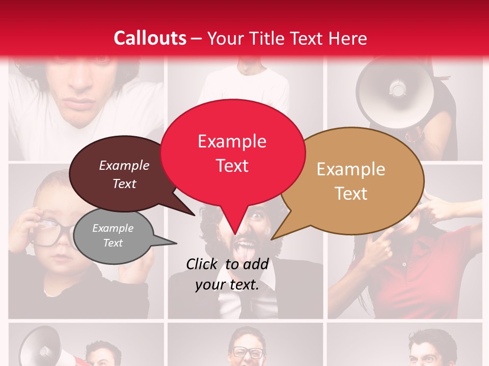 Mouth Female Grey PowerPoint Template