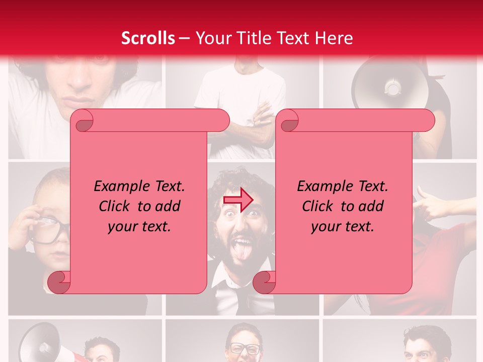 Mouth Female Grey PowerPoint Template