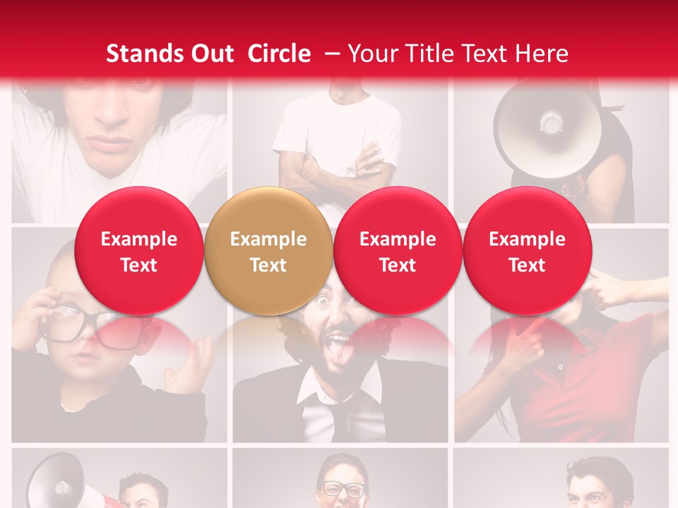 Mouth Female Grey PowerPoint Template