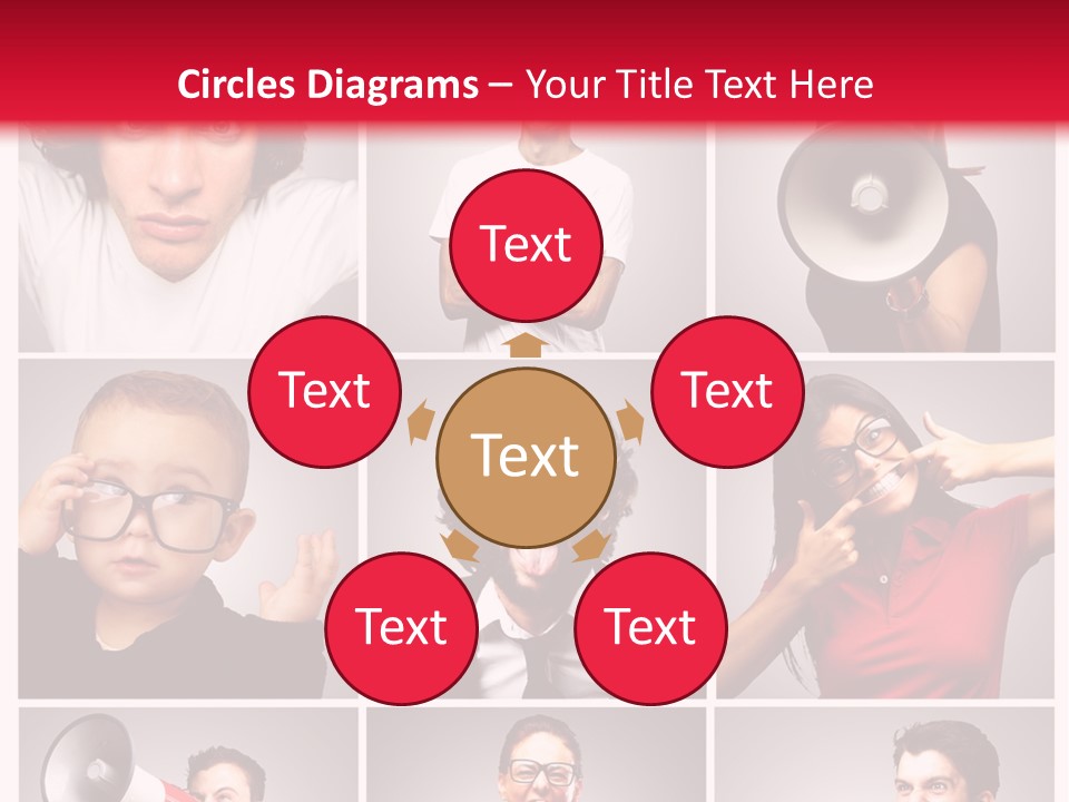 Mouth Female Grey PowerPoint Template