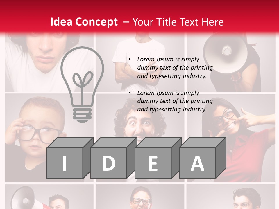 Mouth Female Grey PowerPoint Template