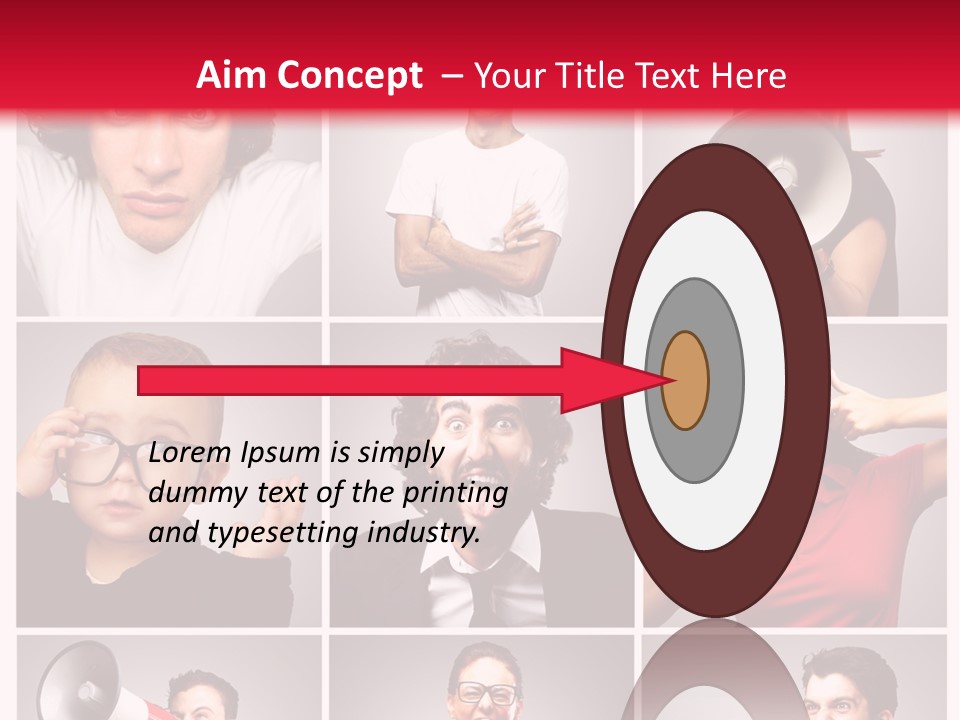 Mouth Female Grey PowerPoint Template