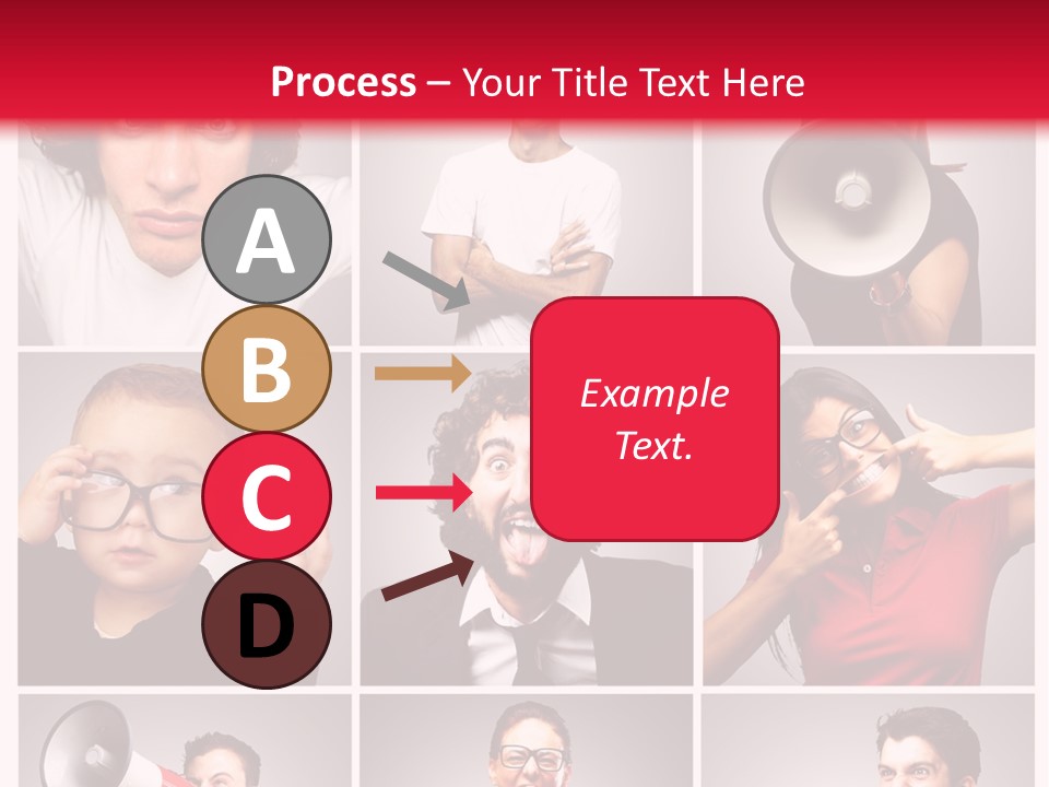 Mouth Female Grey PowerPoint Template