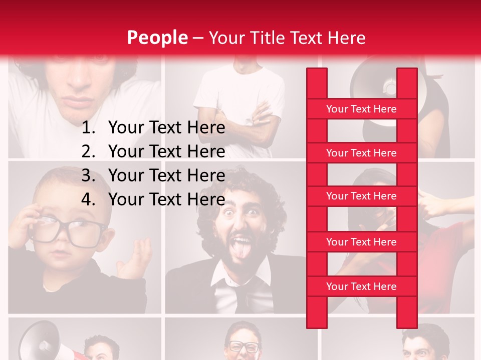 Mouth Female Grey PowerPoint Template