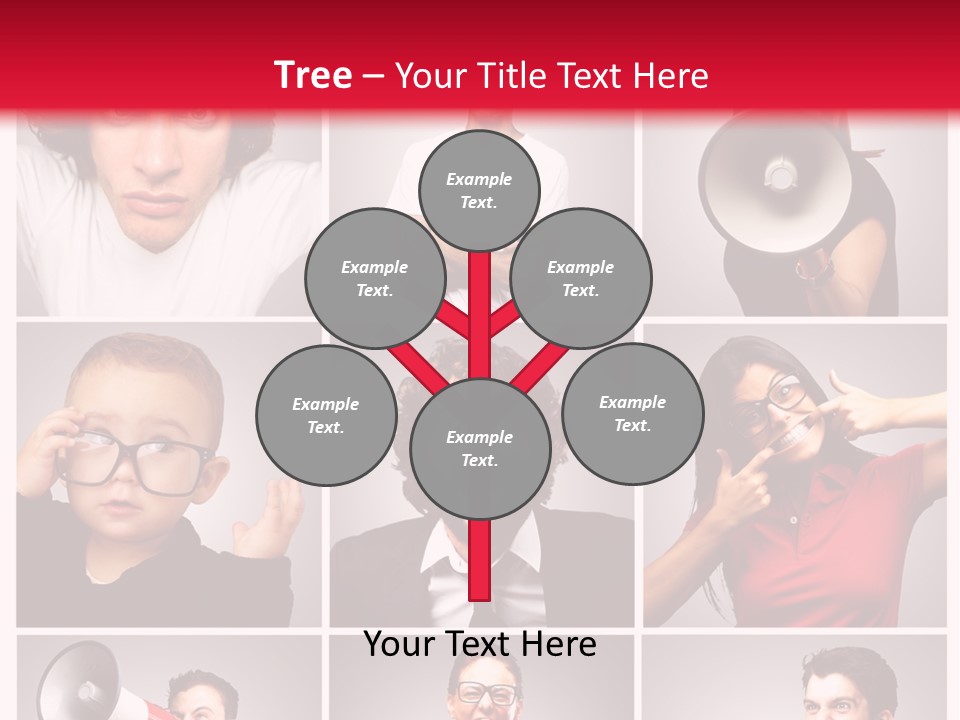 Mouth Female Grey PowerPoint Template