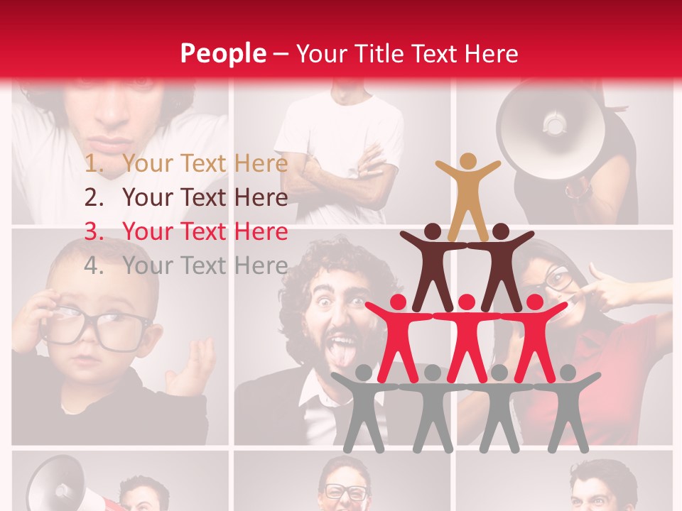 Mouth Female Grey PowerPoint Template