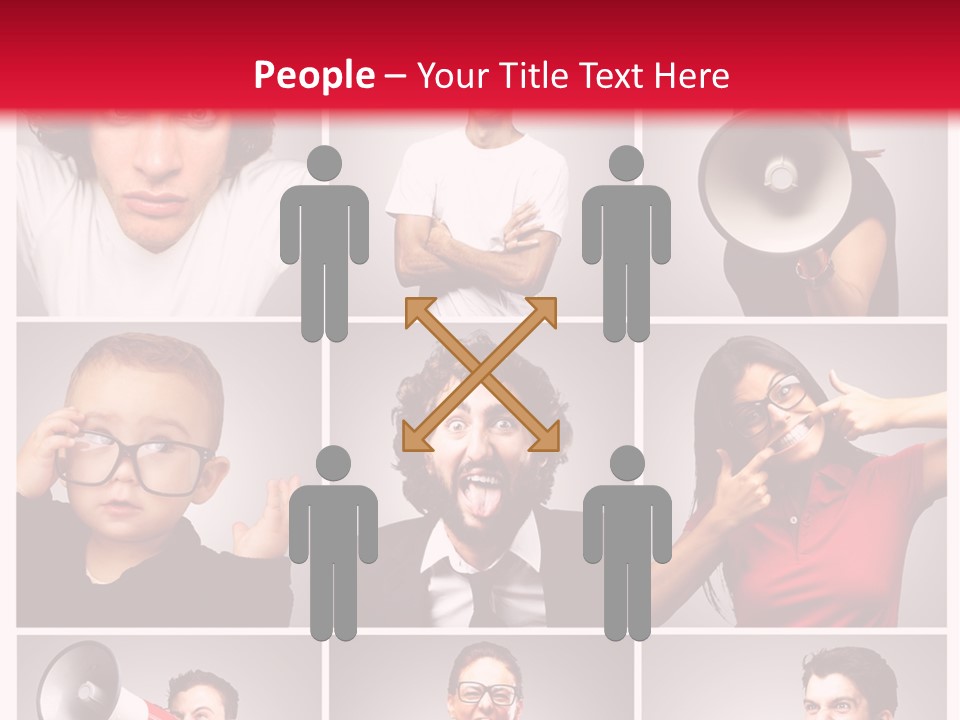 Mouth Female Grey PowerPoint Template