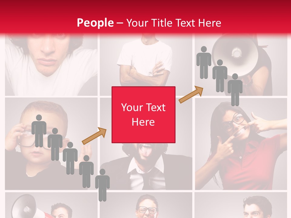 Mouth Female Grey PowerPoint Template