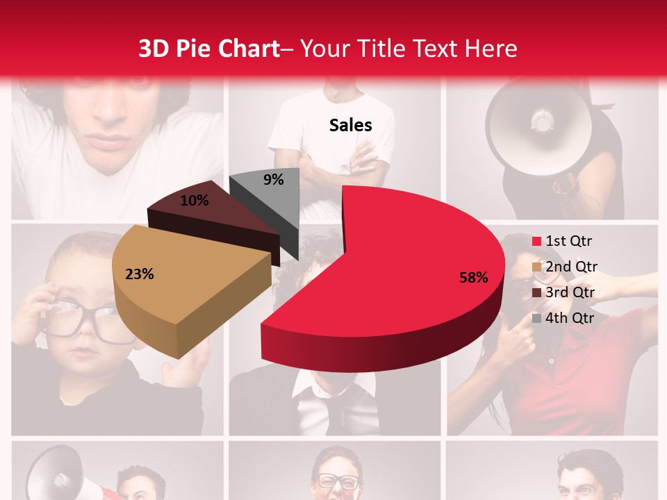 Mouth Female Grey PowerPoint Template