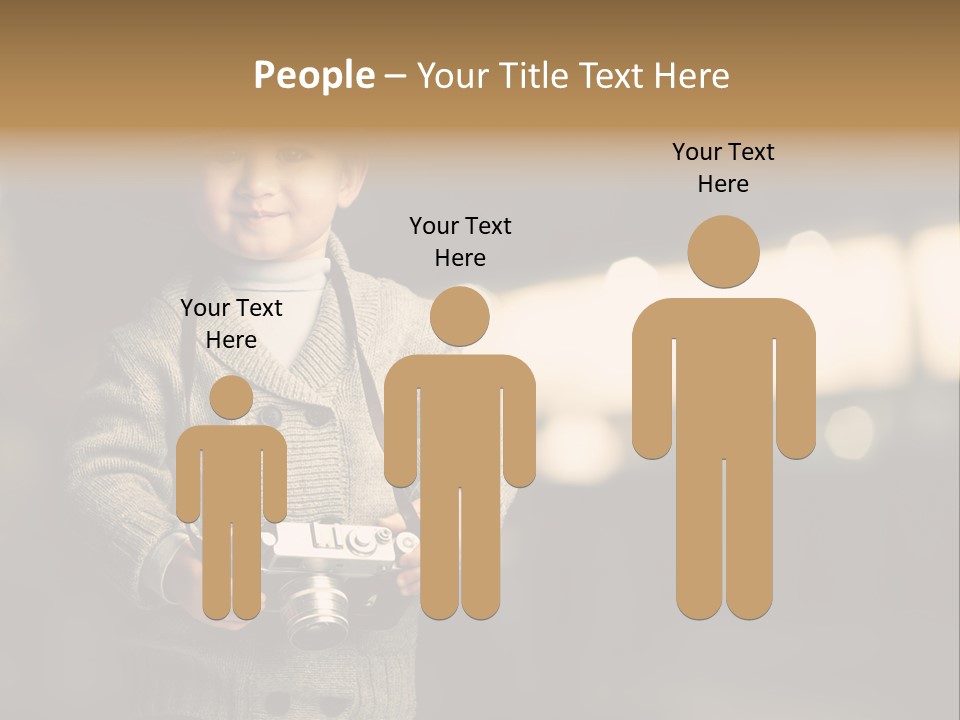 Childhood Grey Beautiful PowerPoint Template