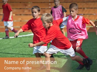 Hunt Down Kid Kicking PowerPoint Template