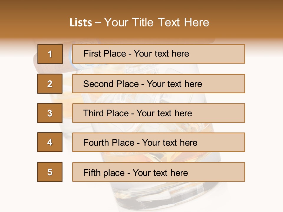 Golden Tobacco Hard PowerPoint Template