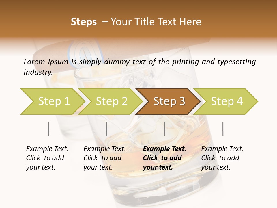Golden Tobacco Hard PowerPoint Template