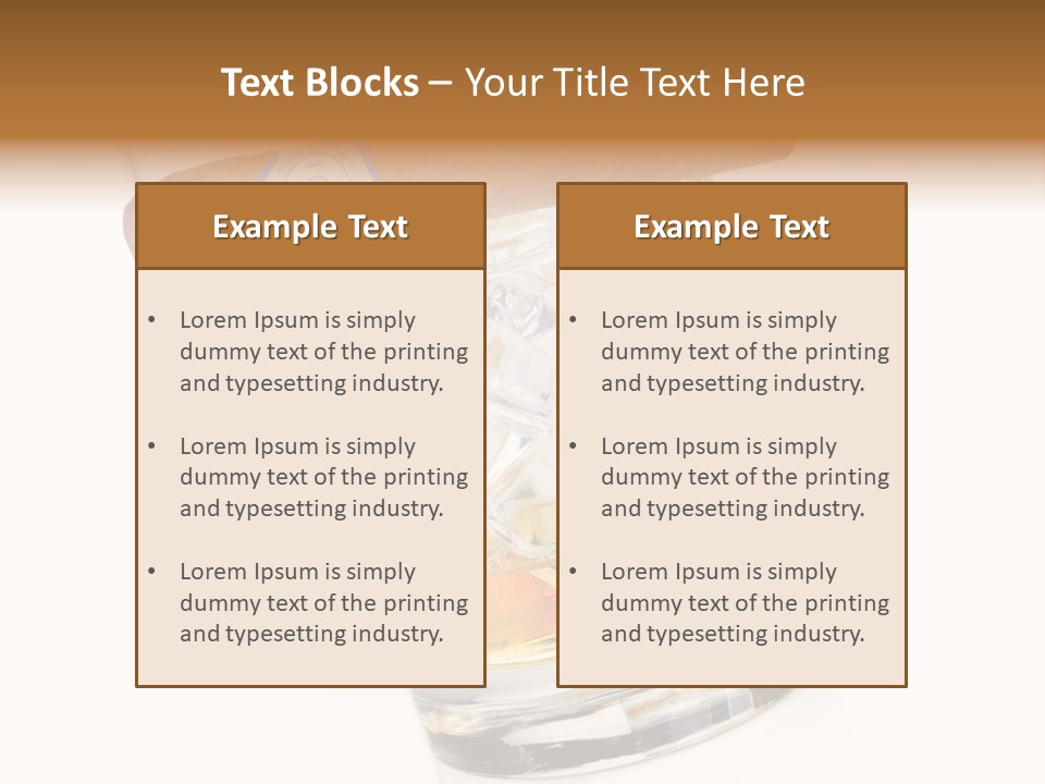 Golden Tobacco Hard PowerPoint Template