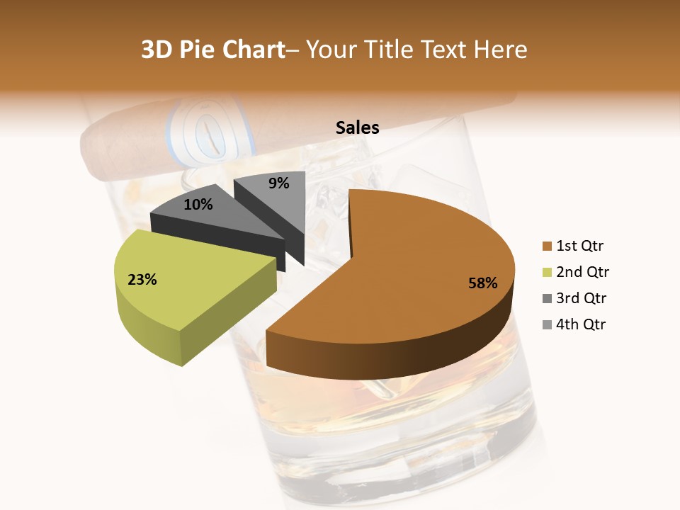 Golden Tobacco Hard PowerPoint Template