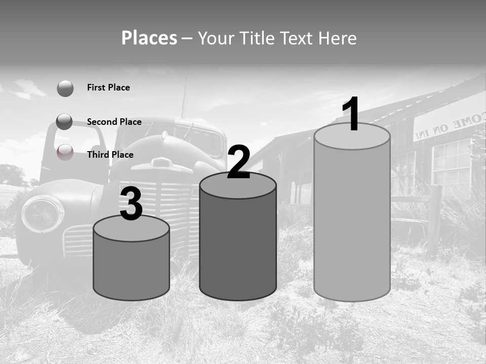 Route Automobile Red PowerPoint Template