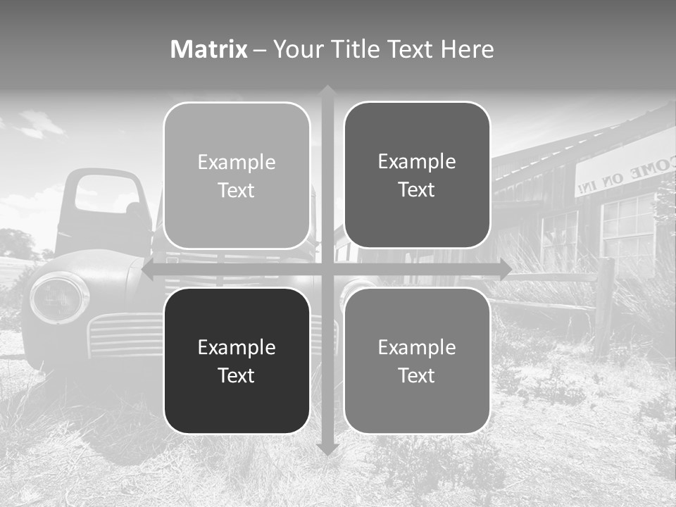 Route Automobile Red PowerPoint Template