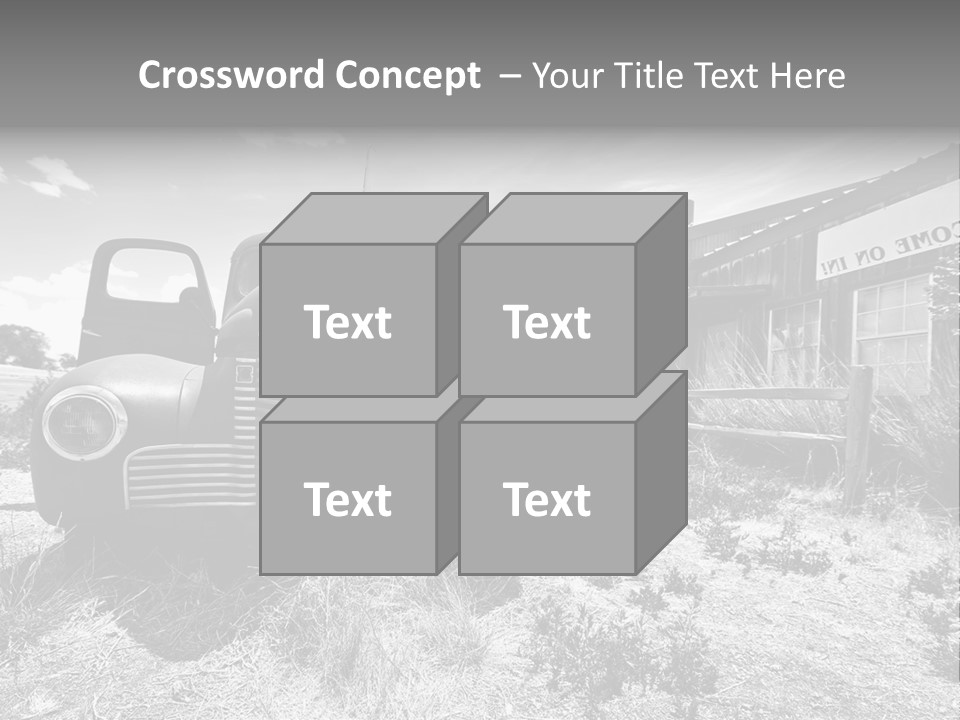 Route Automobile Red PowerPoint Template
