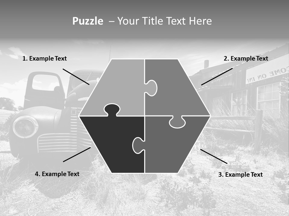 Route Automobile Red PowerPoint Template