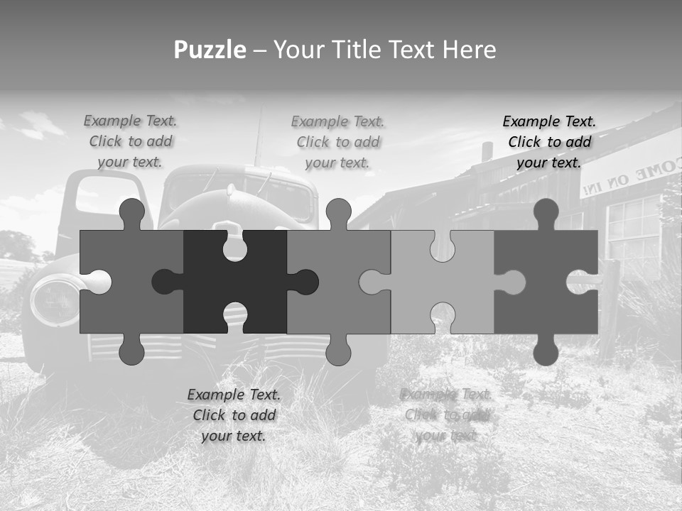 Route Automobile Red PowerPoint Template