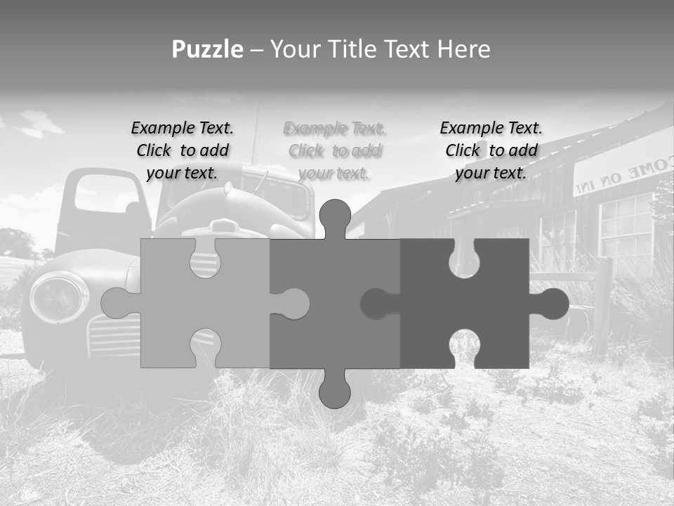 Route Automobile Red PowerPoint Template