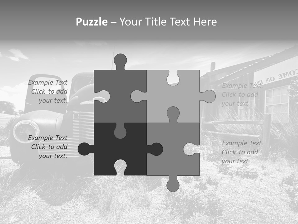 Route Automobile Red PowerPoint Template