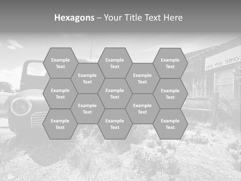 Route Automobile Red PowerPoint Template