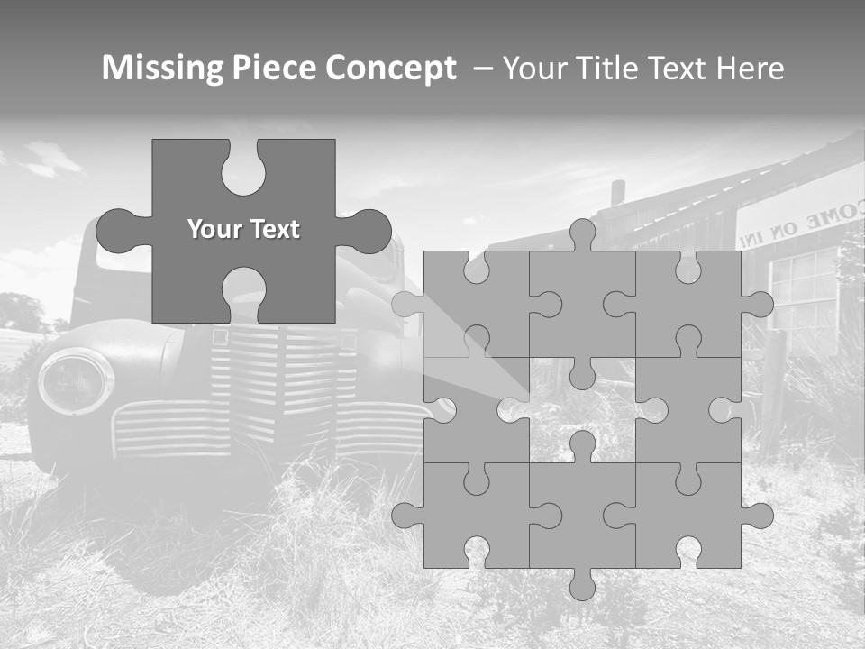 Route Automobile Red PowerPoint Template