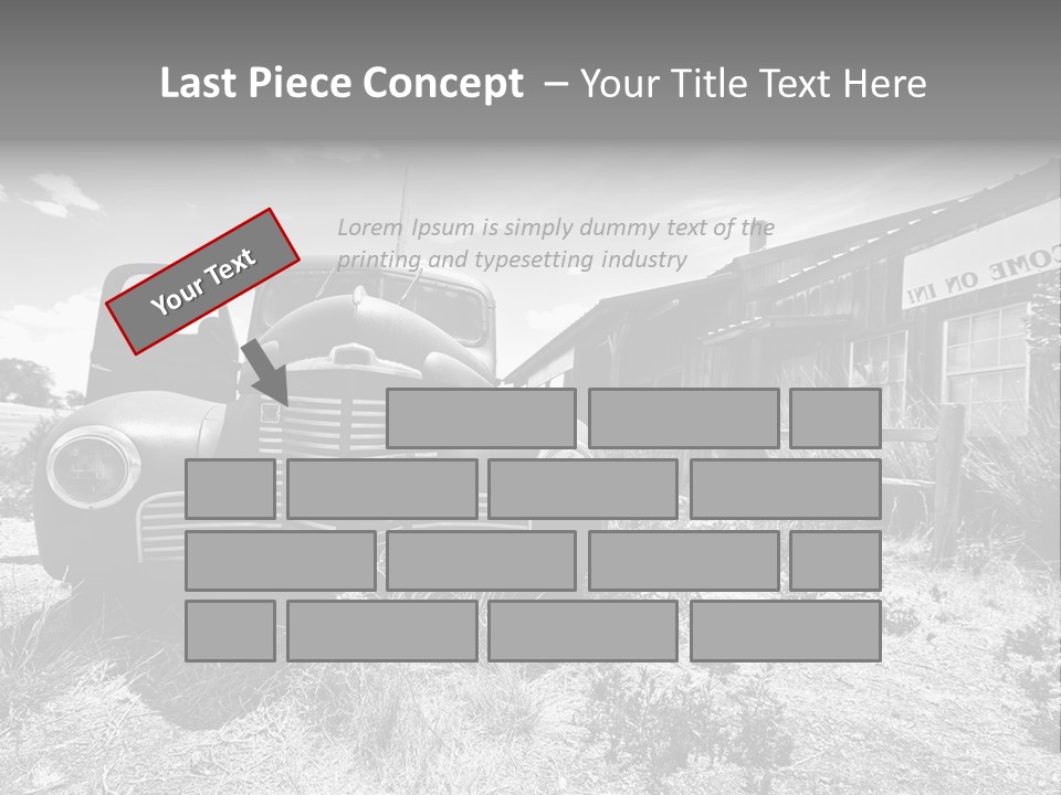 Route Automobile Red PowerPoint Template